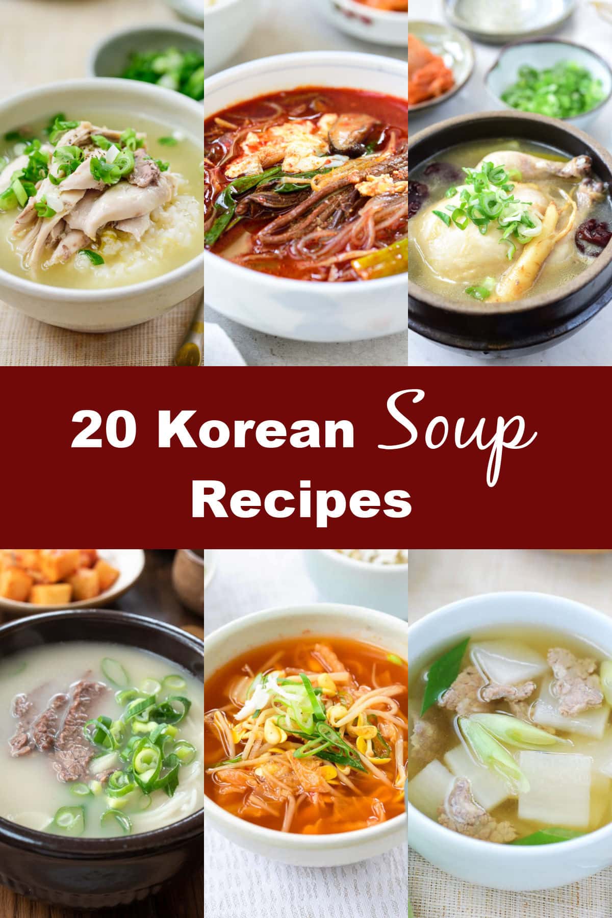 4 x 6 in 12 - 20 Korean Soup Recipes