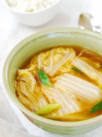 Napa cabbage soup recipe