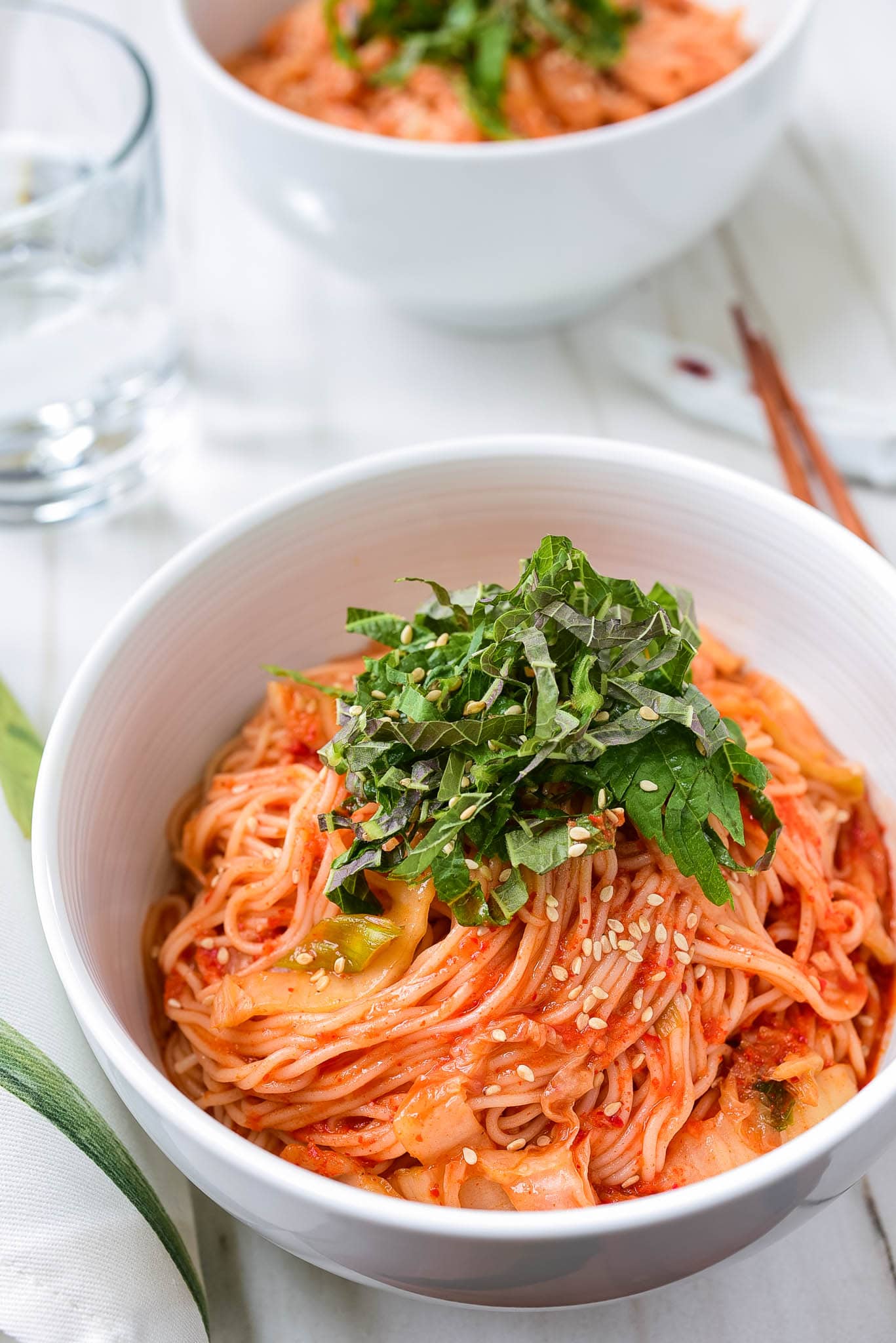 DSC 4672 1 - Kimchi Bibim Guksu (Spicy Cold Noodles with Kimchi)