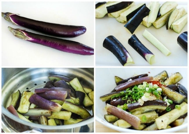 Gaji namul - Gaji Namul (Steamed Eggplant Side Dish)