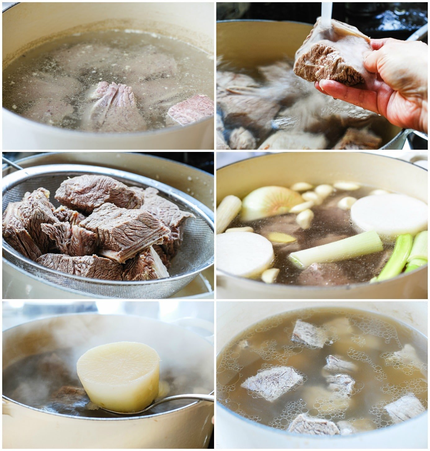 Galbitang collage - Galbitang (Beef Short Rib Soup)