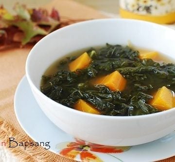 Kale doenjang soup 360x334 - Kale Doenjang Guk (Korean Soybean Paste Soup with Kale)