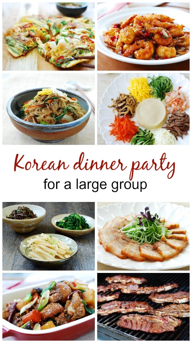 Korean dinner party large group - Korean Dinner Party Menus