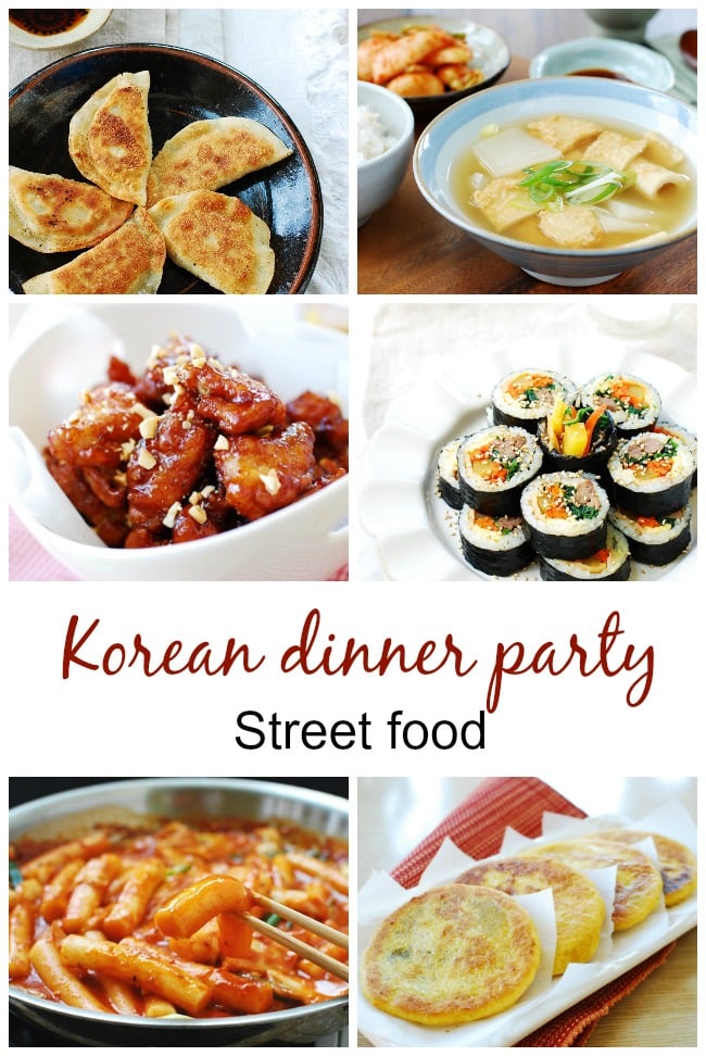 Korean dinner party streeet food - Korean Dinner Party Menus