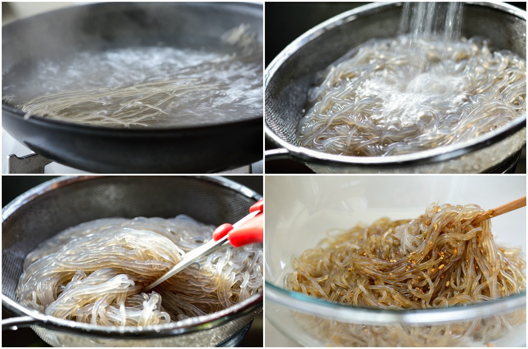 PicMonkey Collage - Japchae (Stir-Fried Starch Noodles with Beef and Vegetables)